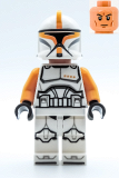 LEGO sw1146 Clone Trooper Commander (Bright Light Orange Markings)